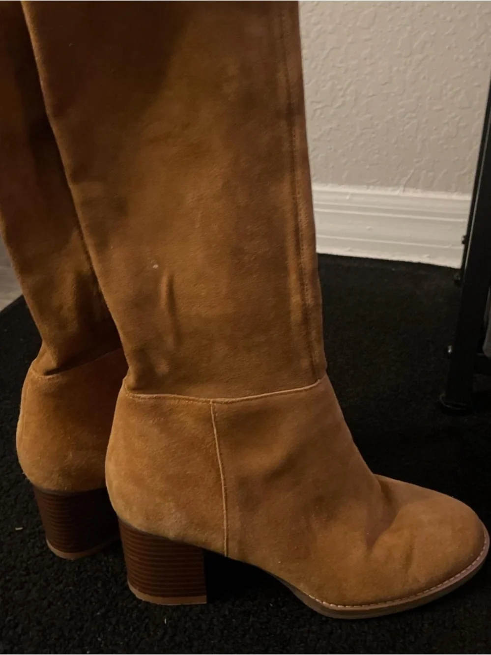 Classic Women's Tall Suede Boot in Cognac